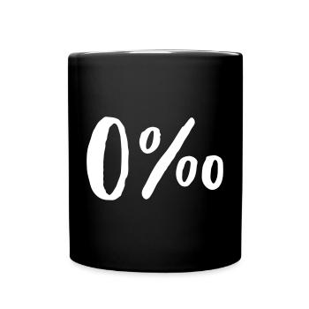 0 Promille Alkohol Alkoholfrei Geschenk - Tasse einfarbig - Schwarz - Vorne