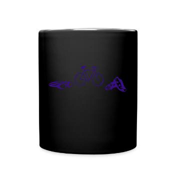 triathlet - Tasse einfarbig - Schwarz - Vorne