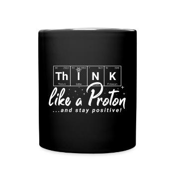THINK Positive - éléments chimiques - Mug uni - noir - Devant