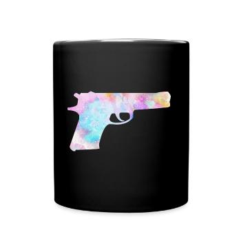 Colorful Weapon Pistol - Full Colour Mug - black - Front