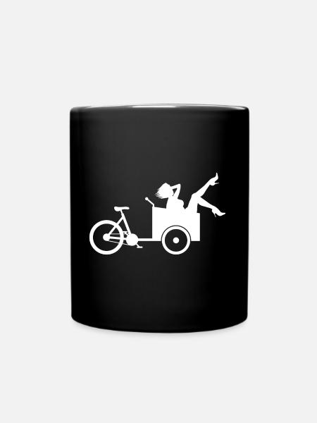 Cargo Bike Femme - Mug uni - noir