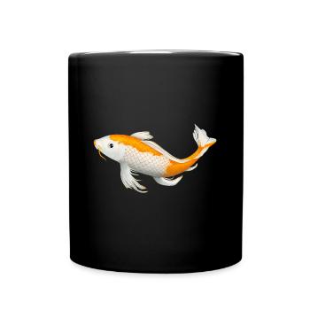 Koi Fish Carp Japan Gift - Full Colour Mug - black - Front