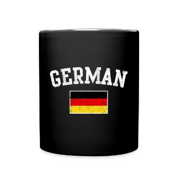 Bogen des deutschen Flaggenemblems - Tasse einfarbig - Schwarz - Vorne