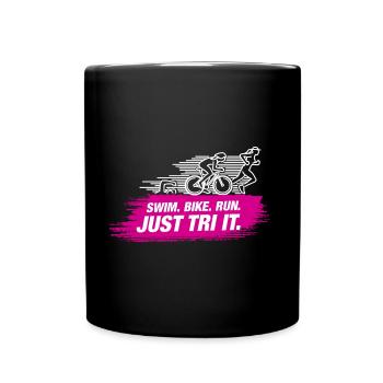 Swim. Vélo. Exécuter. Juste le tri. - Triathlon femmes - Mug uni - noir - Devant