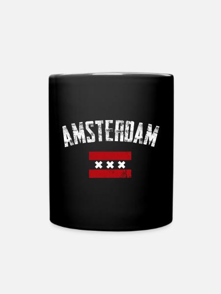 Amsterdam Bold Crest Tee - Mug uni - noir