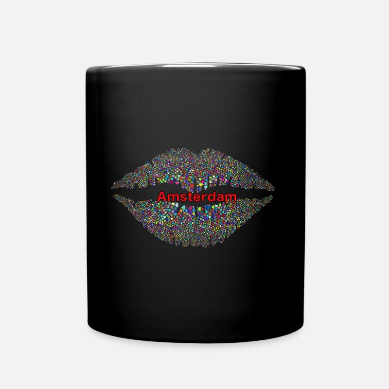 Love Amsterdam - Tasse einfarbig - Schwarz