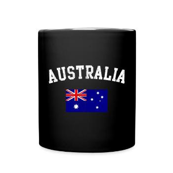 Grafik der australischen Erzflagge - Tasse einfarbig - Schwarz - Vorne