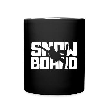Snowboard is my Life Shirt – Für echte Rider - Tasse einfarbig - Schwarz - Vorne