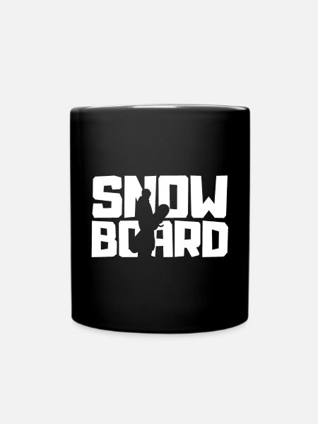 Snowboard Freestyle Shirt – Ride the Mountain - Tasse einfarbig - Schwarz