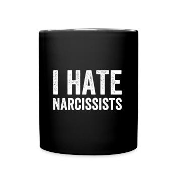 I hate narcissists - Full Colour Mug - black - Front
