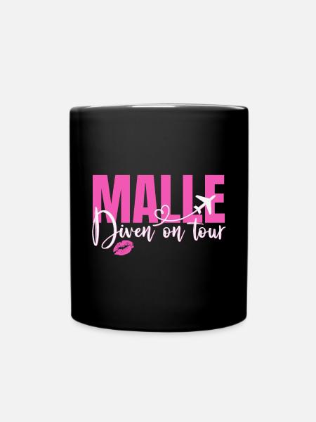 Mallorca Sprüche Malle Diven On Tour Urlaub Party - Tasse einfarbig - Schwarz
