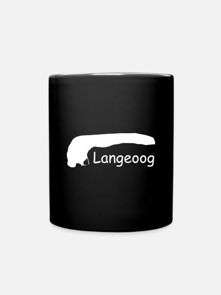 Langeoog - Tasse einfarbig - Schwarz