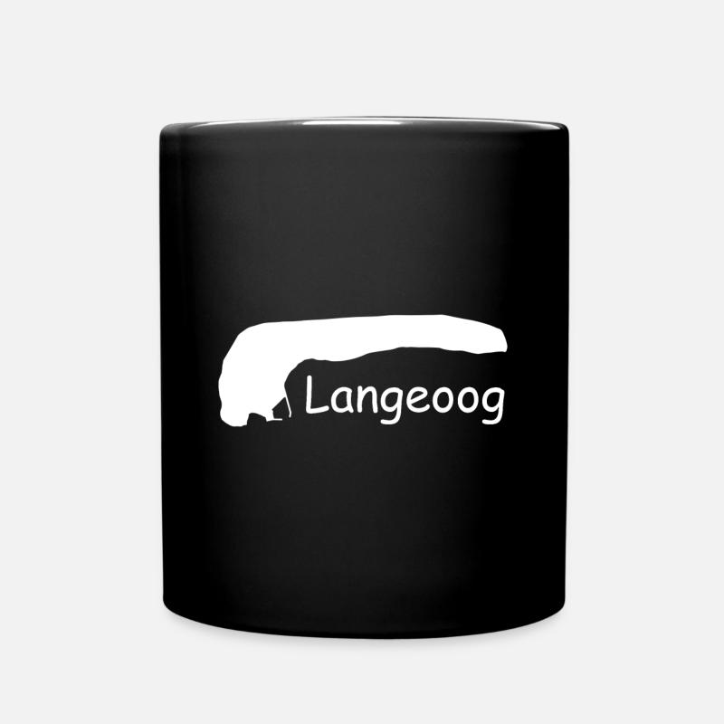 Langeoog - Tasse einfarbig - Schwarz
