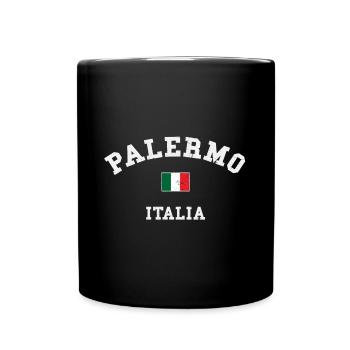 Palermo Sizilien - Tasse einfarbig - Schwarz - Vorne