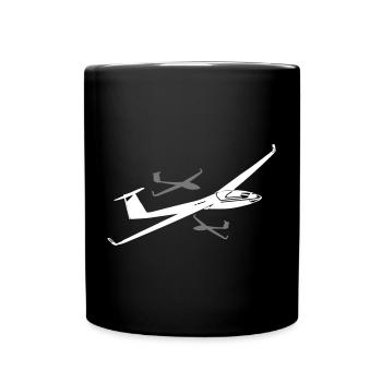 Segelflug Silhouette Minimalist - Tasse einfarbig - Schwarz - Vorne