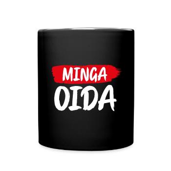 MINGA OIDA | MÜNCHEN | GESCHENK | ROT - Tasse einfarbig - Schwarz - Vorne