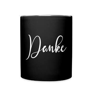 DANKE DANKESCHÖN - DANK DIR GESCHENK DANKBARKEIT - Tasse einfarbig - Schwarz - Vorne