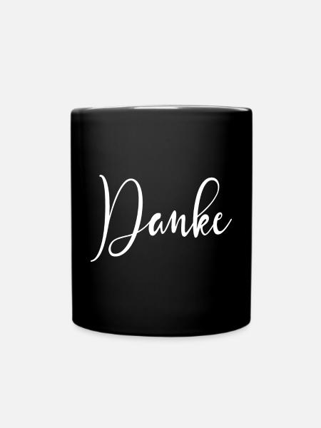 DANKE DANKESCHÖN - DANK DIR GESCHENK DANKBARKEIT - Tasse einfarbig - Schwarz