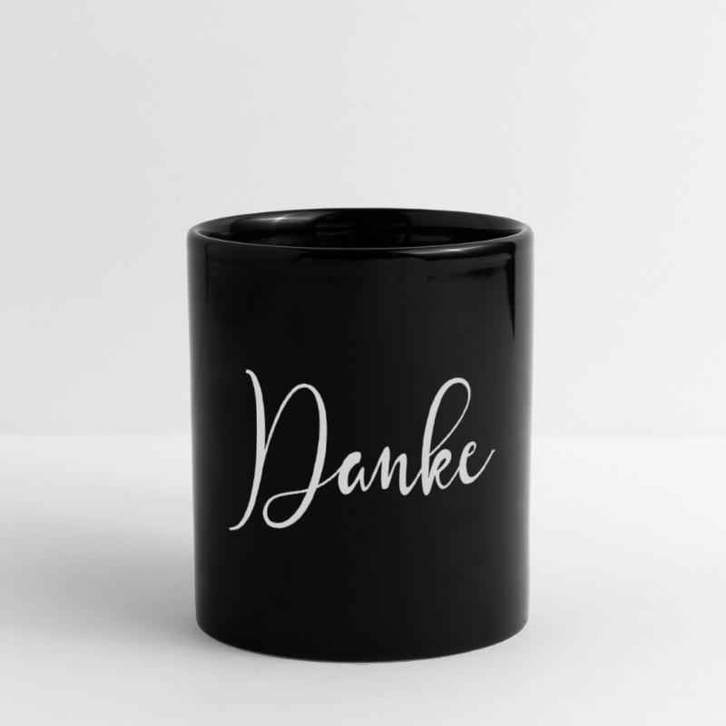 DANKE DANKESCHÖN - DANK DIR GESCHENK DANKBARKEIT Tasse einfarbig