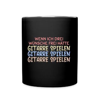 Gitarre - Tasse einfarbig - Schwarz - Vorne
