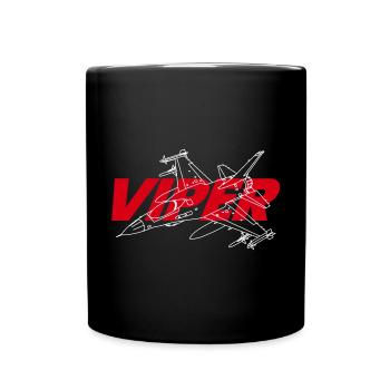 Chasseur à réaction F-16 Viper / Fighting Falcon / F16 - Mug uni - noir - Devant