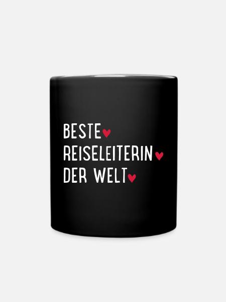 beste reiseleiterin - Tasse einfarbig - Schwarz