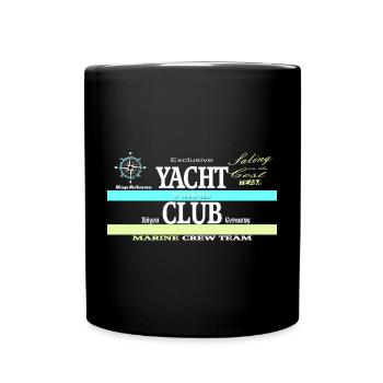 Yacht Club Vintage Collage - Full Colour Mug - black - Front