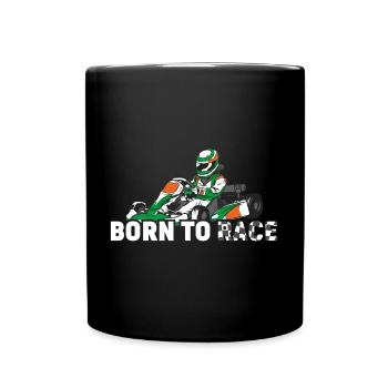 Gokart Born to Racing Motorsport Vintage - Full Colour Mug - black - Front