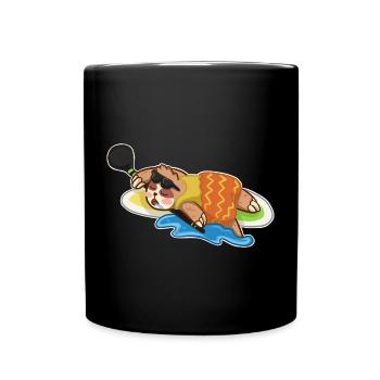 Stand Up Paddling Stand up Paddler Faultier - Tasse einfarbig - Schwarz - Vorne