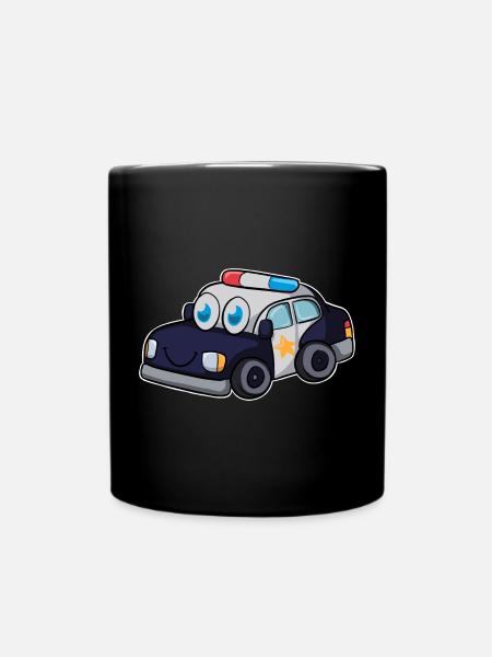 police car - Full Colour Mug - black