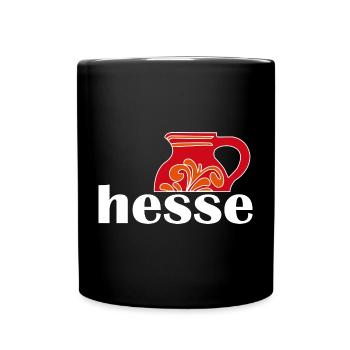 Ebbelwoi, Apfelwein, Hessisch - Tasse einfarbig - Schwarz - Vorne