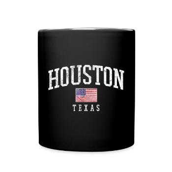 Houston Texas Vintage Flag - Full Colour Mug - black - Front