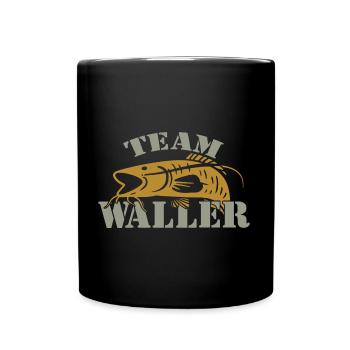 Team Waller - Wels fischen - Tasse einfarbig - Schwarz - Vorne