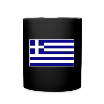 Greece Flag - Full Colour Mug - black - Front