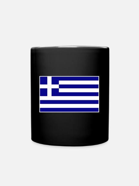 Drapeau de la Grèce - Mug uni - noir