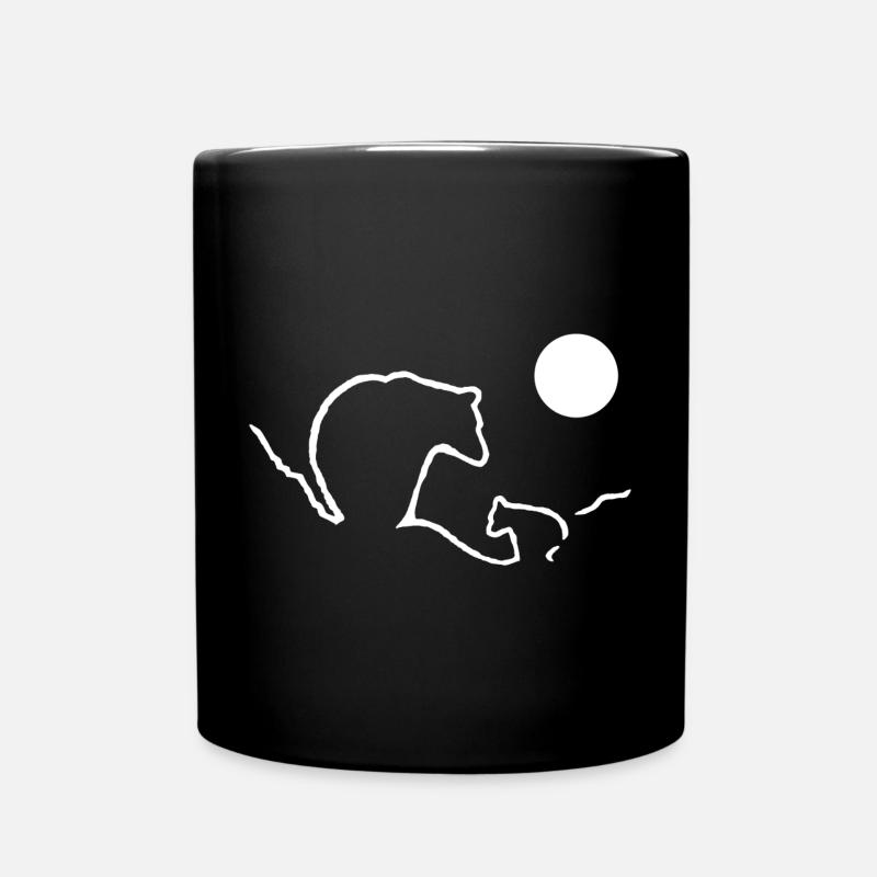 Maman ours et ourson - Mug uni - noir