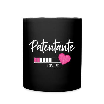 Patentante Loading Herz Patin Patenkind Mädchen - Tasse einfarbig - Schwarz - Vorne