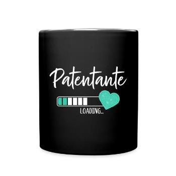 Patentante Loading Herz Patin Patenkind Junge - Tasse einfarbig - Schwarz - Vorne