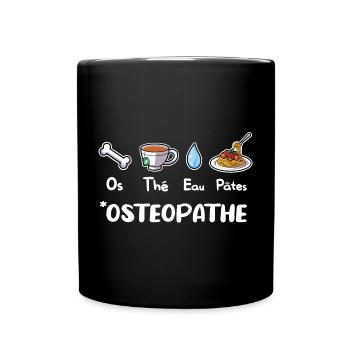 Ostéopathe Humour Cadeau Ostéo Kinésithérapeute - Mug uni - noir - Devant