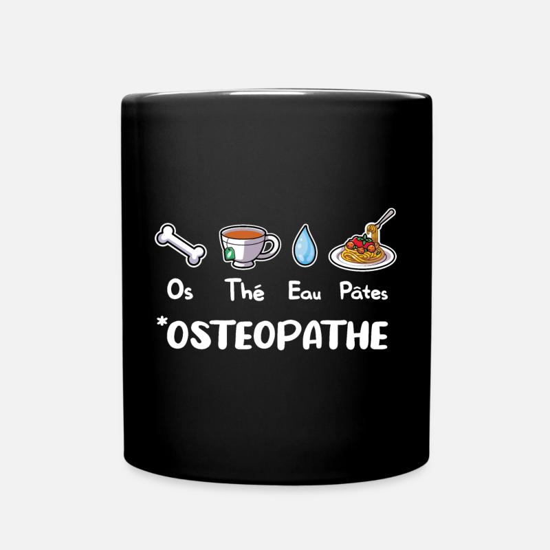 Ostéopathe Humour Cadeau Ostéo Kinésithérapeute - Mug uni - noir