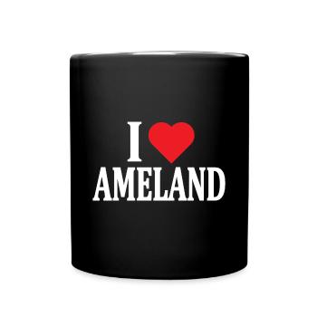 Ich liebe Ameland T-Shirt Nederland Niederlande - Tasse einfarbig - Schwarz - Vorne