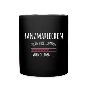 Tanzmariechen Garde Fasching Karneval - Tasse einfarbig - Schwarz - Vorne