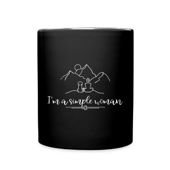 Simple Woman Natur Hunde Hundemama - Tasse einfarbig - Schwarz - Vorne