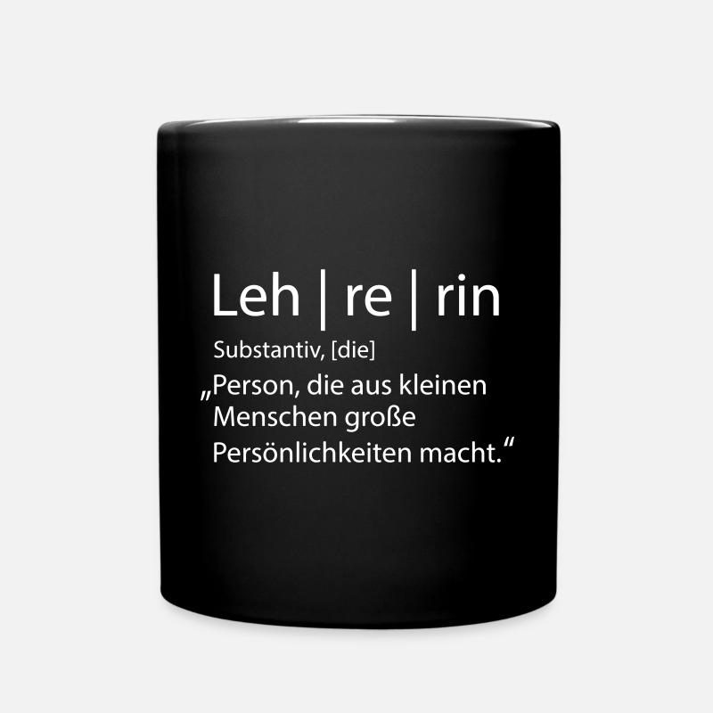 Lehrerin - Tasse einfarbig - Schwarz