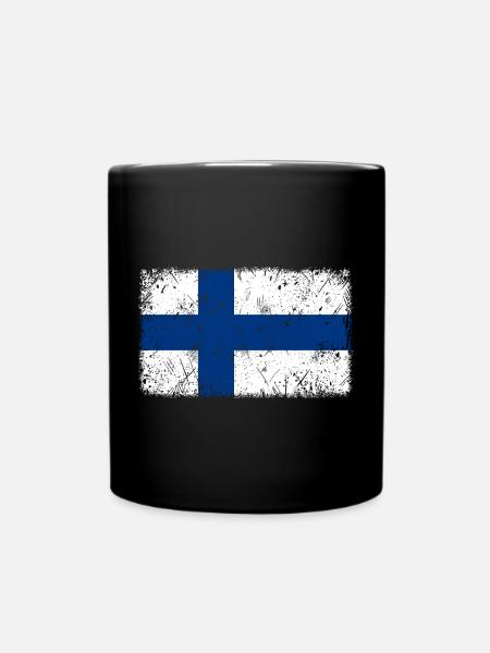 Finnland - Tasse einfarbig - Schwarz