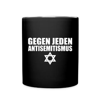 Gegen jeden antisemitismus - Tasse einfarbig - Schwarz - Vorne