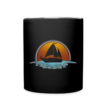 Voilier Voilier Voilier Voilier Marin - Mug uni - noir - Devant