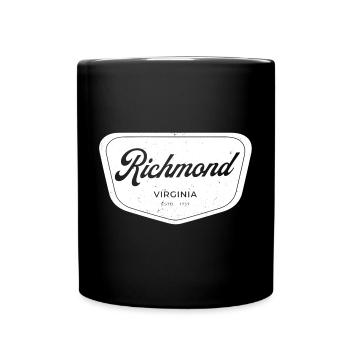 Richmond Virginia Script Emblem - Tasse einfarbig - Schwarz - Vorne