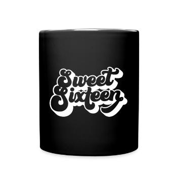 Sweet Sixteen mignon 16e anniversaire cadeau 16 ans - Mug uni - noir - Devant