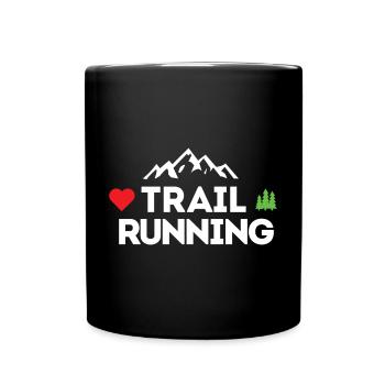 I Love Trail Running - Full Colour Mug - black - Front